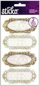 Farmhouse Floral Labels, TWO SHEETS 4x7", scrapbook stickers - Sticko 01585 - Picture 1 of 2