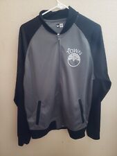 Golden State Warriors "The Town" Gray Polyester Warmup Jacket Size L New Era