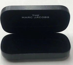 The Marc Jacobs Sunglasses Eyeglasses Case Black Leather Hard Shell w cloth - Picture 1 of 3