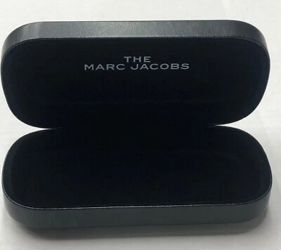 The Marc Jacobs Sunglasses Eyeglasses Case Black Leather Hard Shell w cloth - Image 1 of 3