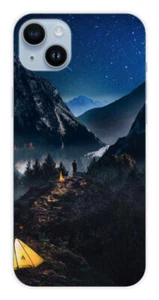 Coque en silicone imprimée compatible Apple iPhone 15 Plus Seul en Montagne - Photo 1 sur 3