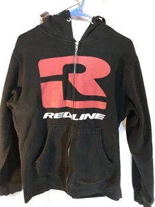 REDLINE BICYCLES Hoodie Small ADULT BLACK COTTON 36" X 24" Likeonew EUC - Picture 1 of 6
