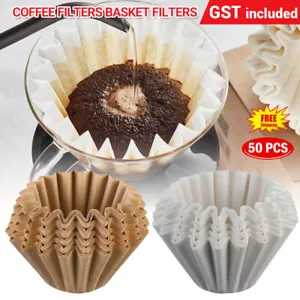 UP150pcs Coffee Filters Basket Filters Disposable Paper Coffee Filter Home Offic - Picture 1 of 15