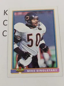 1991 Bowman #58 Mike Singletary Chicago Bears - Picture 1 of 2