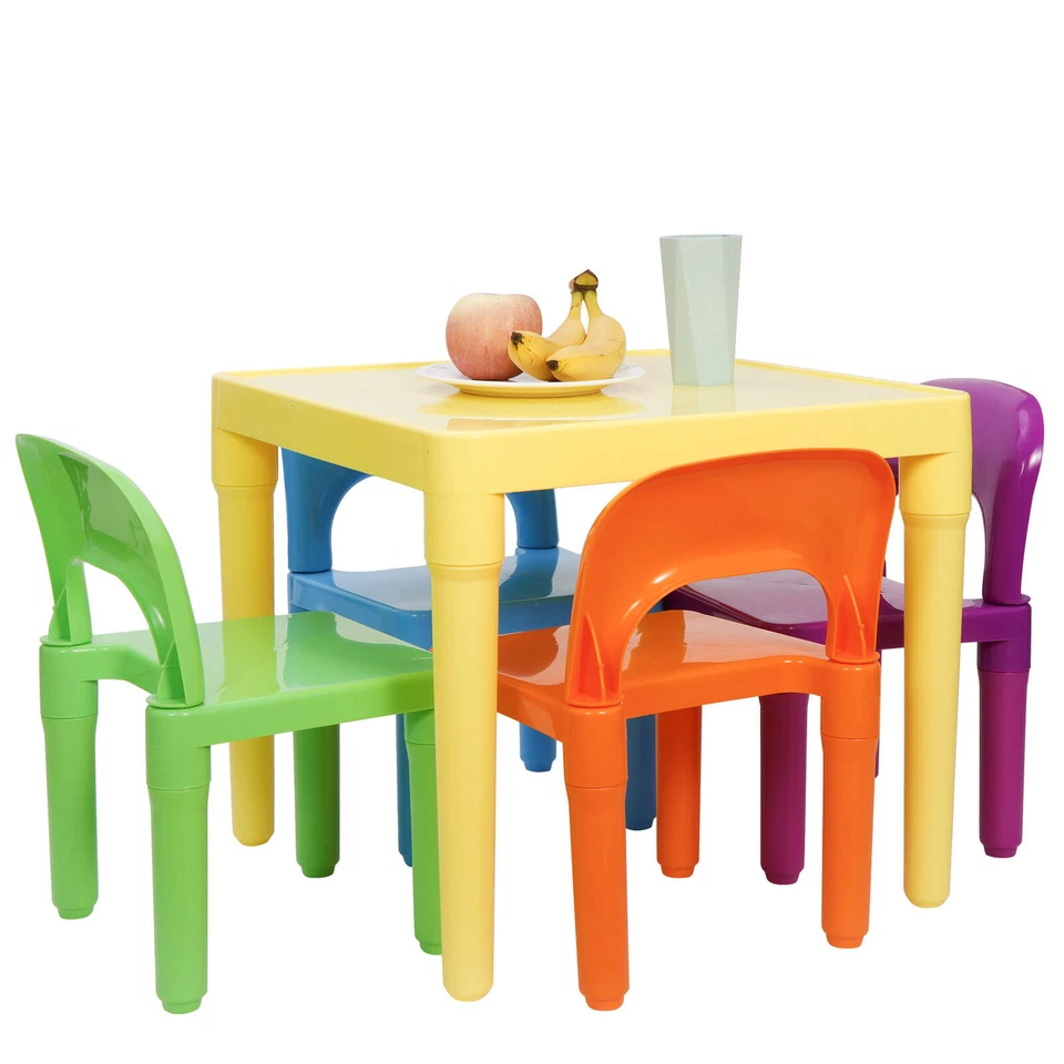 Kids Table and Chairs Play Set Activity Furniture in Outdoor Toddler Child Toy