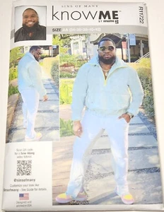 Know Me R11722 Windbreaker Jacket & Colorblocked Fly-Front Pants Sz 44-52 UNCUT - Picture 1 of 2