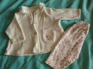 BABY GIRLS EMBROIDERED JACKET AND PRINT LEGGINGS SET - AGE 3-6 MONTHS - Picture 1 of 4