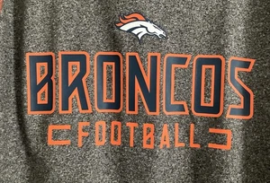 DENVER BRONCOS Fanatics Navy Blue Pullover Hoodie Size Large - Picture 1 of 6