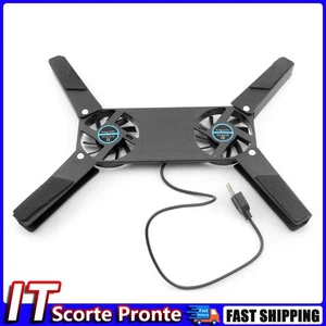 Pad di raffreddamento per laptop alimentato tramite USB con 2 ventole Supporto p - Afbeelding 1 van 9