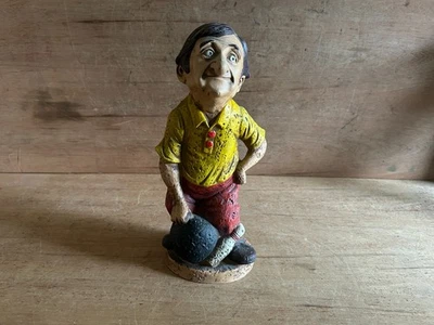 Bowler Ceramic Coin Bank Enesco Imports Japan 12" Vtg Bowling Theme Piggy Bank - Image 1 of 4