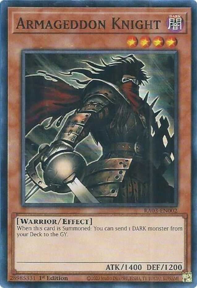 Armageddon Knight - RA03-EN002 - Super Rare - 1st Edition Near Mint Yugioh! Card - Image 1 of 1