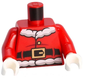 ☀️NEW LEGO Minifigure Minifig Torso Body Santa Clause #2 w/ Candy Cane - Picture 1 of 2