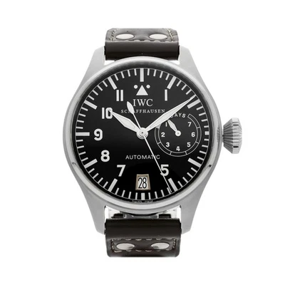 IWC Big Pilot Date Steel Auto 46mm Mens Black Dial Watch Strap IW5002-01 - Image 1 of 4
