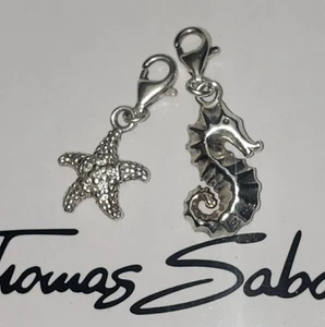 Thomas Sabo Starfish and Seahorse Charm Pendant Genuine Retired seahorse - Picture 1 of 10