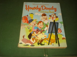1953 HOWDY DOODY FUN BOOK COLORING BOOK.   NICE SHAPE.  WHITMAN - Picture 1 of 10