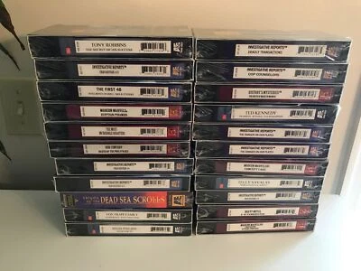 LOT OF 22 SEALED VHS VIDEOS A&E,HISTORY CHANNEL,BIOGRAPHY,CRIME,MARILYN MONROE+ - Image 1 of 4