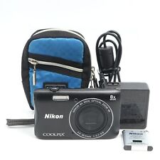 [Casi perfecto]Nikon S3700 Coolpix Compact Digital Black de Japón