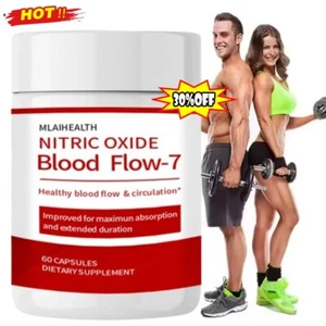 Mlaihealth BloodFlow-7 Nitric Oxide Blood Circulation Supplement | 60 Capsules🚀 - Picture 1 of 8