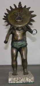 ESCULTURA DE BRONCE SERGIO BUSTAMANTE "TOODLER CON BIBERÓN" FIRMADA - Imagen 1 de 6