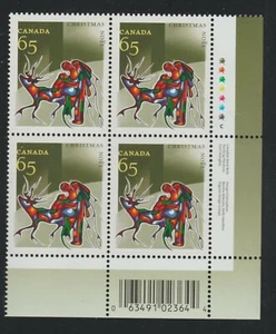 2002 Canada SC# 1966 LR - Christmas Aboriginal Art Plate Block M-NH Lot # 3519d - Picture 1 of 1