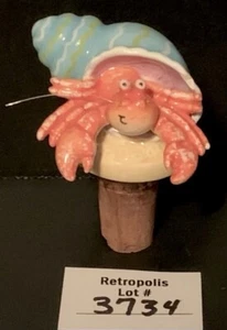 Hermit Crab Cork Wine Bottle Stopper Nautical - Picture 1 of 10