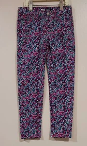 Levi's Size 5 Regular Girls Purple Floral Sateen Legging Jeans - Picture 1 of 4