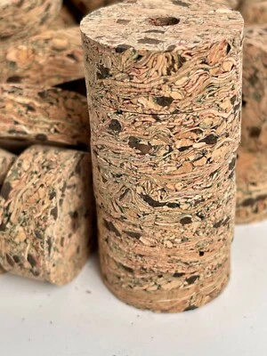 MOGO'S Cork Rings 12 Burl Mix Brookstone, 1 1/4" x 1/2" x 1/4" Hole