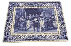 Blue Delft Plate, Origineel "Delfesblauw" Handwerk - Celebrating Rembrandt - Bild 1 von 3