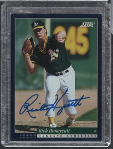 Rick Honeycutt Athletics Autographed 1993 Pinnacle #208 w/COA 011824NPCD209 - Picture 1 of 2