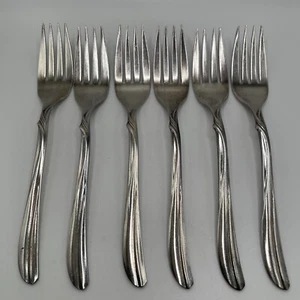 OLD COMPANY PLATE IS Flatware 6.75” Forks RADIANCE Art Nouveau Design Lot 6 - Picture 1 of 4