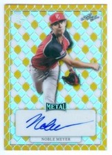 NOBLE MEYER "GOLD METAL AUTOGRAPH #1/1" LEAF PERFECT GAME AAC METAL 2022