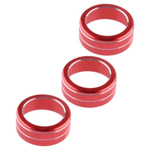 3pcs/Set Car Red AC Switch Knob Ring Cover Trim Fit For Acura Integra Alloy New - Bild 1 von 4