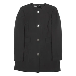 ZARA Womens Blazer Coat Black S - Picture 1 of 6