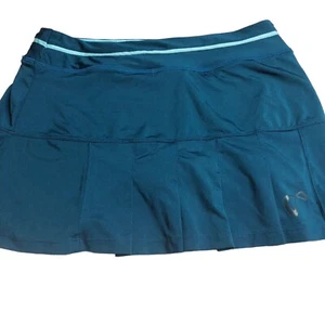Girls Athletic Skort Size Large 28” Waist Tennis Golf Active Skirt w/Shorts Teal - Picture 1 of 8