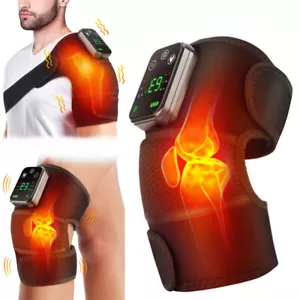 Electric Heated Vibration Knee Joint Brace Therapy Shoulder Massager Support Pad - Picture 1 of 22
