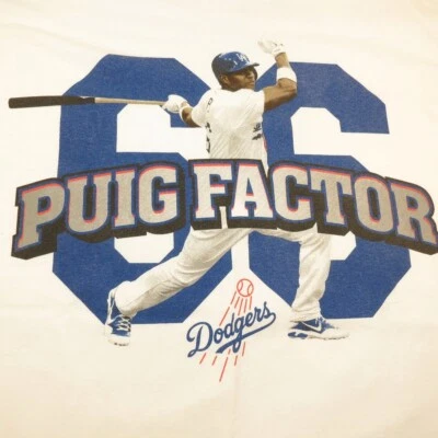 PUIG FACTOR LOS ANGELES LA DODGERS MLB BASEBALL #66 Yasiel Puig T SHIRT Mens XL - Image 1 of 4