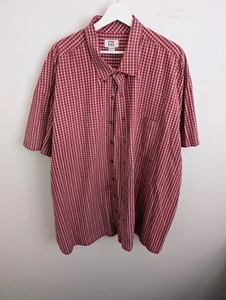 Cutter & Buck Shirt Mens Size 4Xl Red Plaid Big and Tall Plus Sized Cotton - Picture 1 of 11