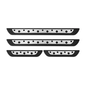 Entry Strips Door Sills for Lincoln Mark Lt Aviator Stainless Steel Silver 4pcs - Picture 1 of 8