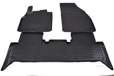 J&J AUTOMOTIVE Tapis De Sol Caoutchouc À Bords Hauts Pour Renault Scenic 3 2010-2016 Noir