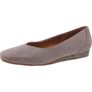 SoftWalk Womens Vellore Gray Leather Flats Shoes 8.5 Medium (B,M) BHFO 8144 - Picture 1 of 3