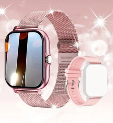 Smartwatch - Montre Connectée Luxe Rose Compatible IOS et Android Bluetooth - Photo 1/3