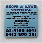 Geoff & Dawn Smith Electrical Contractors 0351661641 0412290291 Coaster (B362)