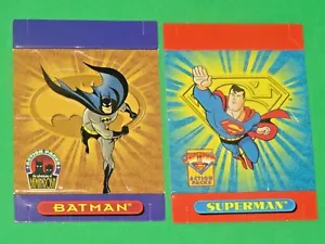 1996 BATMAN SUPERMAN ACTION PACKS P1 PROMO POP OUT 2 CARD SET SKYBOX - Picture 1 of 6