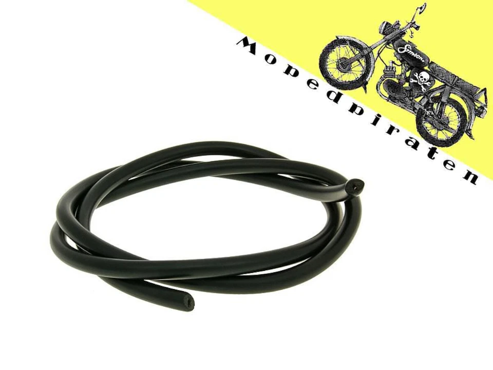 Zündkabel 7mm schwarz 1m für Simson S50, S51, SR50, SR80, Schwalbe, ETZ & mehr - Bild 1 von 1