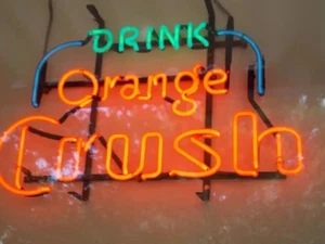 Drink Orange Crush Cocktails Juice 20"x16" Neon Light Sign Lamp Glass Wall Decor - Picture 1 of 10