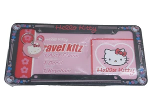 NOS! CHROMA™ HELLO KITTY LICENSE PLATE FRAME, INCLUDES STICKER & KEYCHAIN - Foto 1 di 4