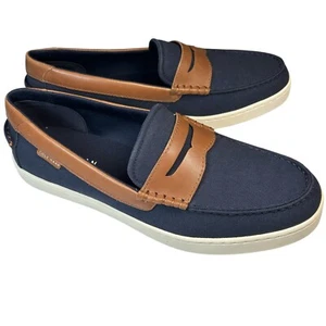 Cole Haan Nantucket Penny Loafer Schuhgröße 10,5 marineblau hellbraun Slipper maritim C38570 - Bild 1 von 13