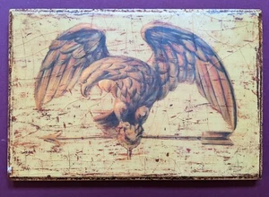 Placa de pared decoupage Eagle on Weathervane 1968 hecha a mano de madera Martha Briggs - Imagen 1 de 9