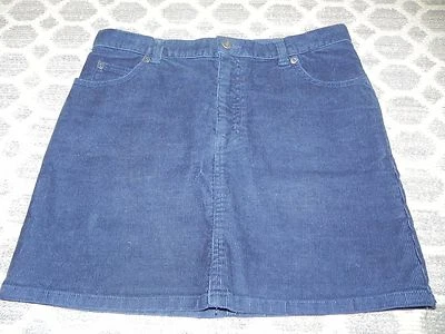 NUEVO SIN ETIQUETAS NUEVO Lands End Niños Niñas 12+ Plus Azul Marino Pana Falda Jean Estilo Foto 1 de 3