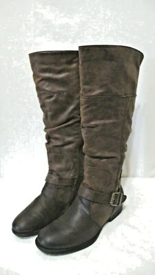 ГОЛЫЕ ЛОВУШКИ женские ботинки размер 8 M полный молнии низкий каблук коричневый искусственной кожи верхний  - Изображение 1 из 4